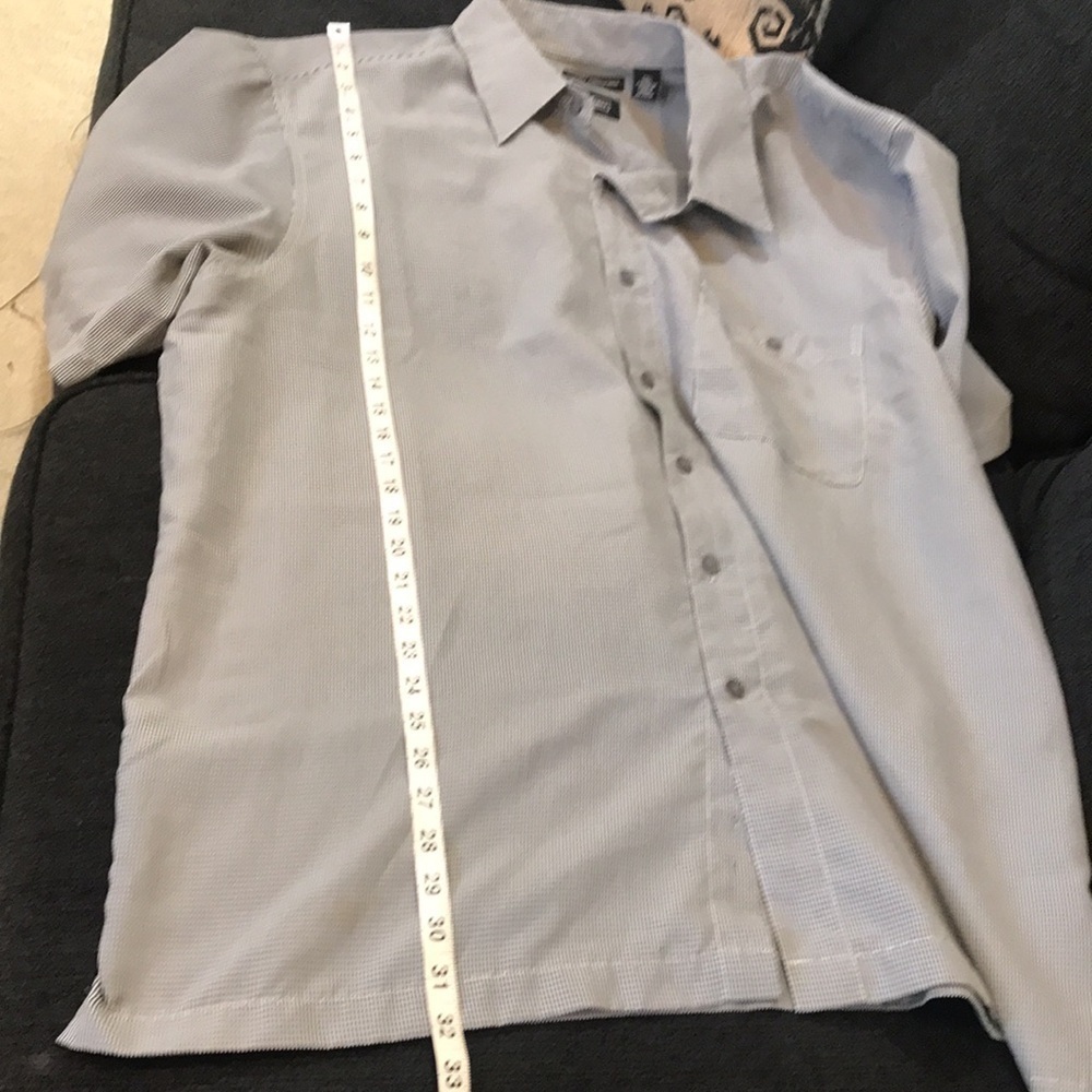 Haggar Luxury Microfiber Short Sleeved Button Front Dress Shirt w/Pocket-XXL - Picture 7 of 8